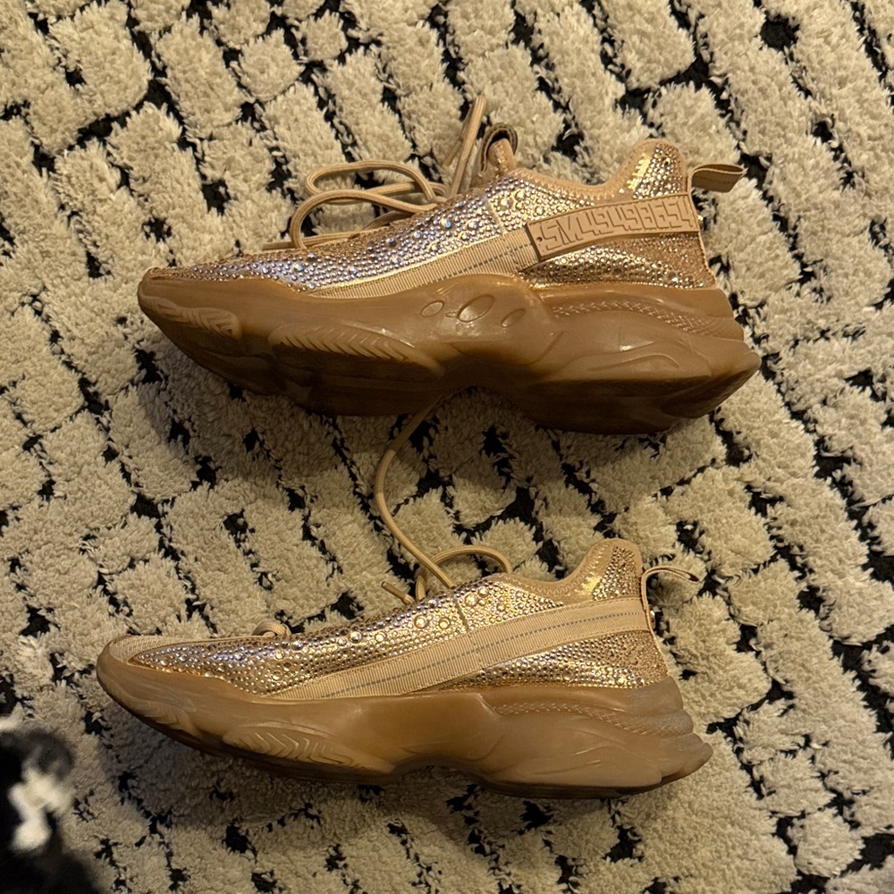 Steve Madden Maxima Glittering Gold Sneakers size 10 - Picture 6 of 9